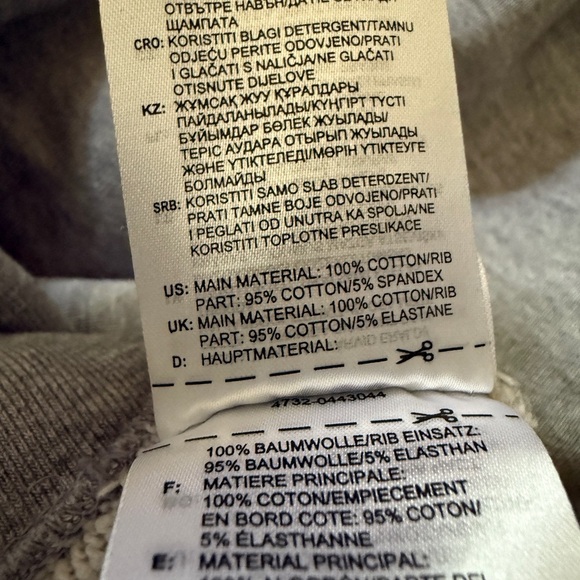 Adidas Heather Gray Crewneck Men's M Large Logo - Picture 5 of 5